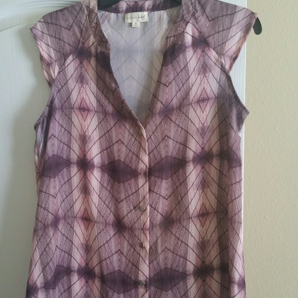 #155 Maison Jules Sleeveless Purple/Pink Top